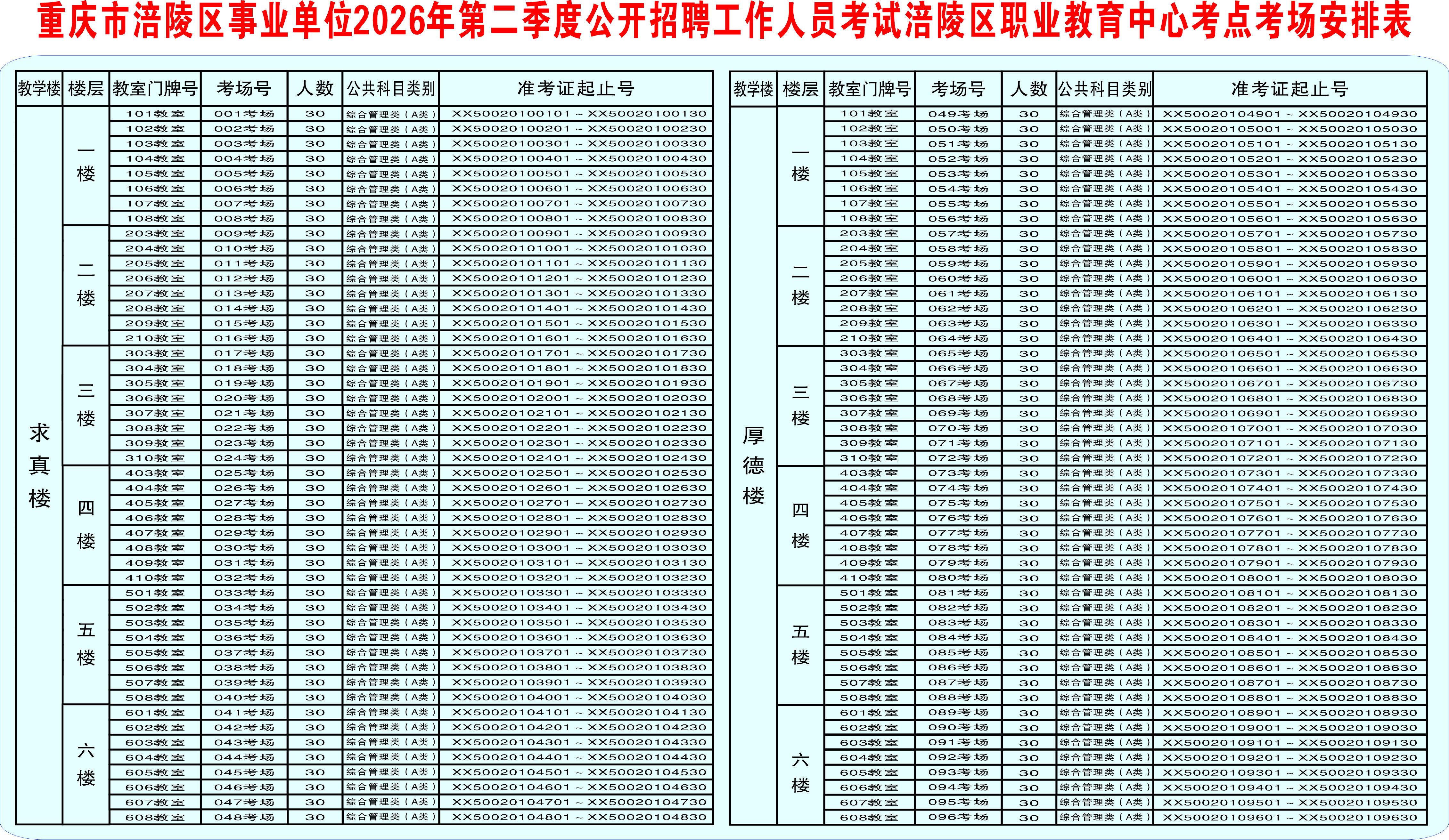 01足球竞彩网
事业单位2026年第二季度公开招聘工作人员考试足球竞彩网
职业教育中心考点考场安排表.jpg