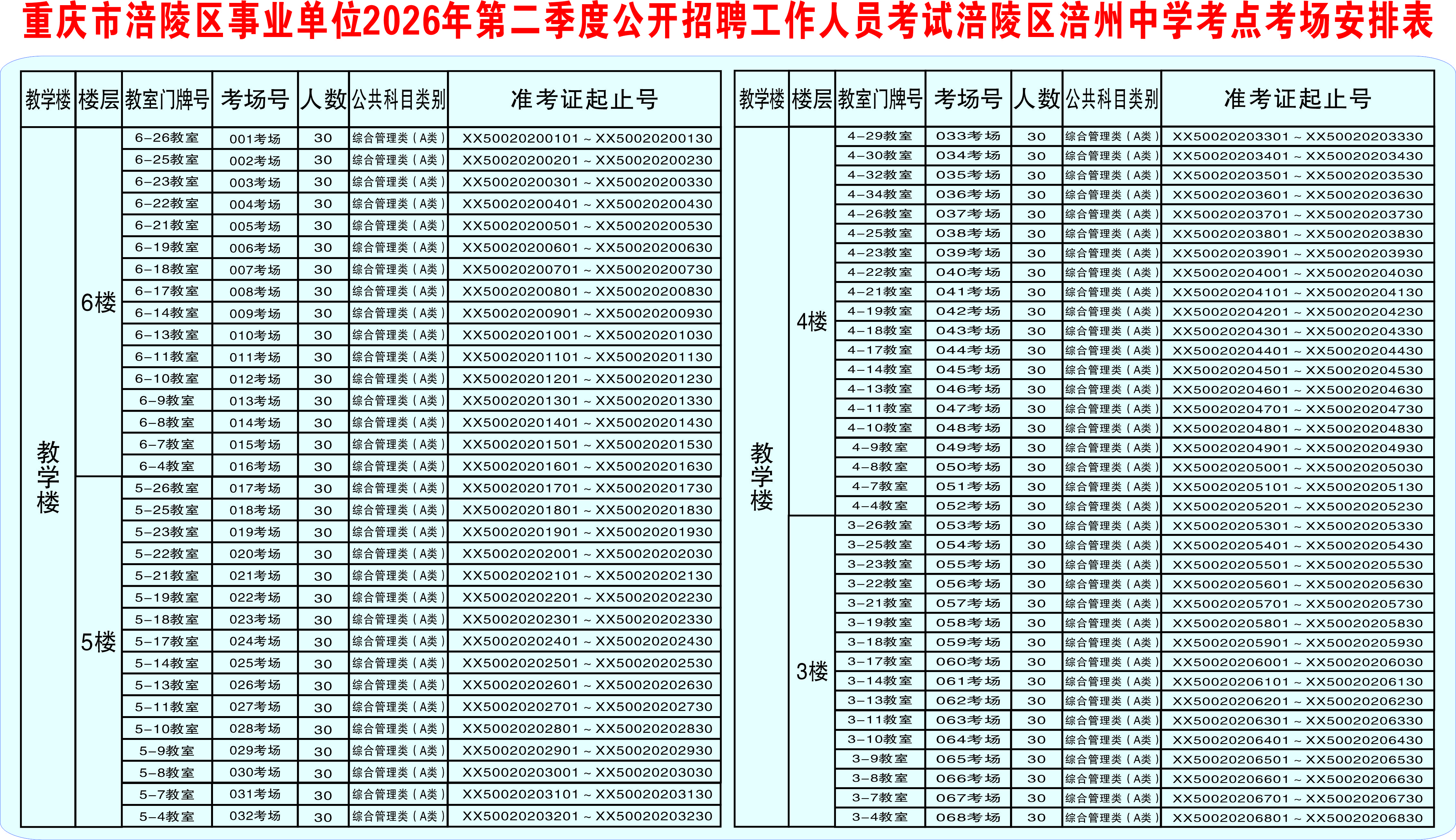 02足球竞彩网
事业单位2026年第二季度公开招聘工作人员考试足球竞彩网
涪州中学考点考场安排表.jpg