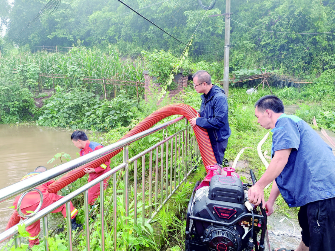 干部群众对山坪塘进行抽水排险.png